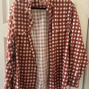 Levi’s Plaid Pattern Long Sleeve Button Up Shirt Size Large